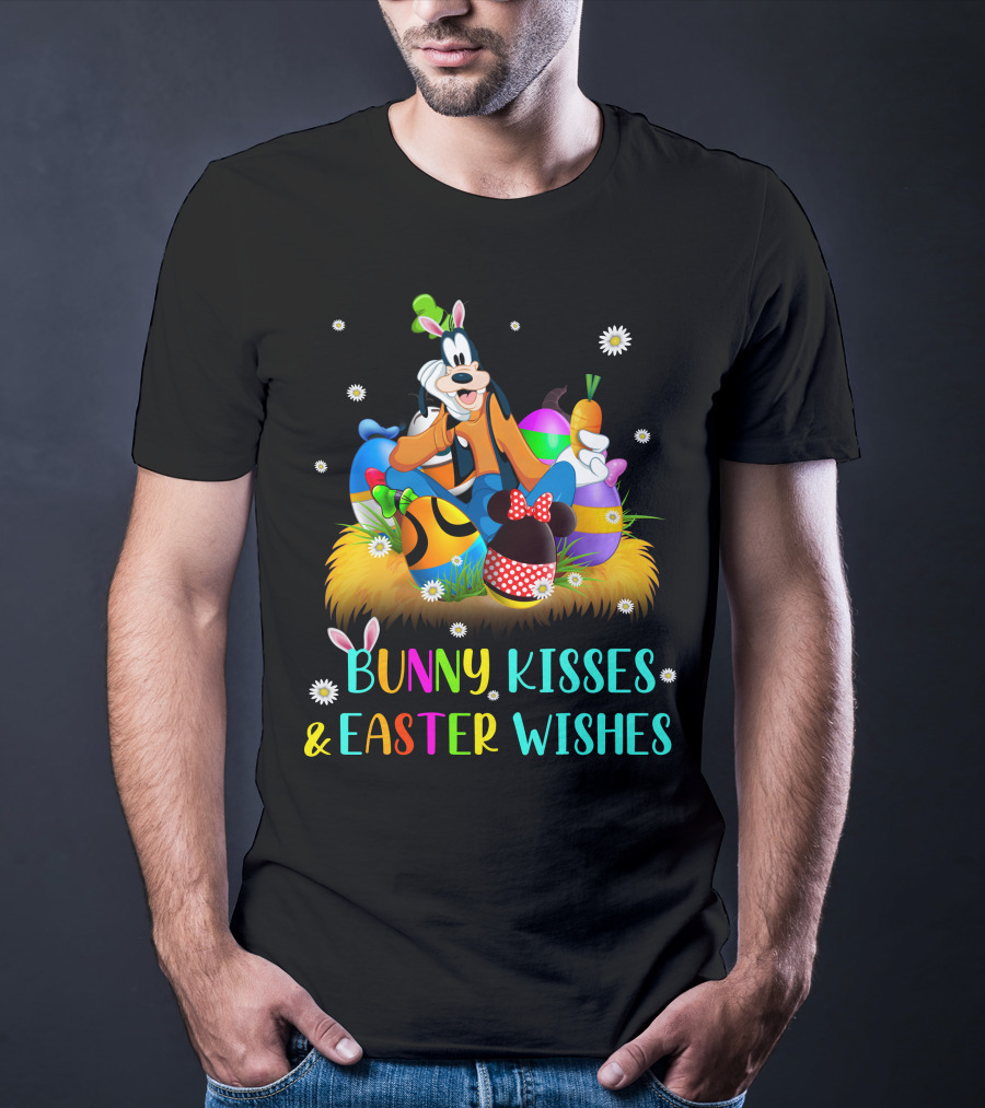 Goofy Bunny Kisses & Easter Wishes T-Shirt
