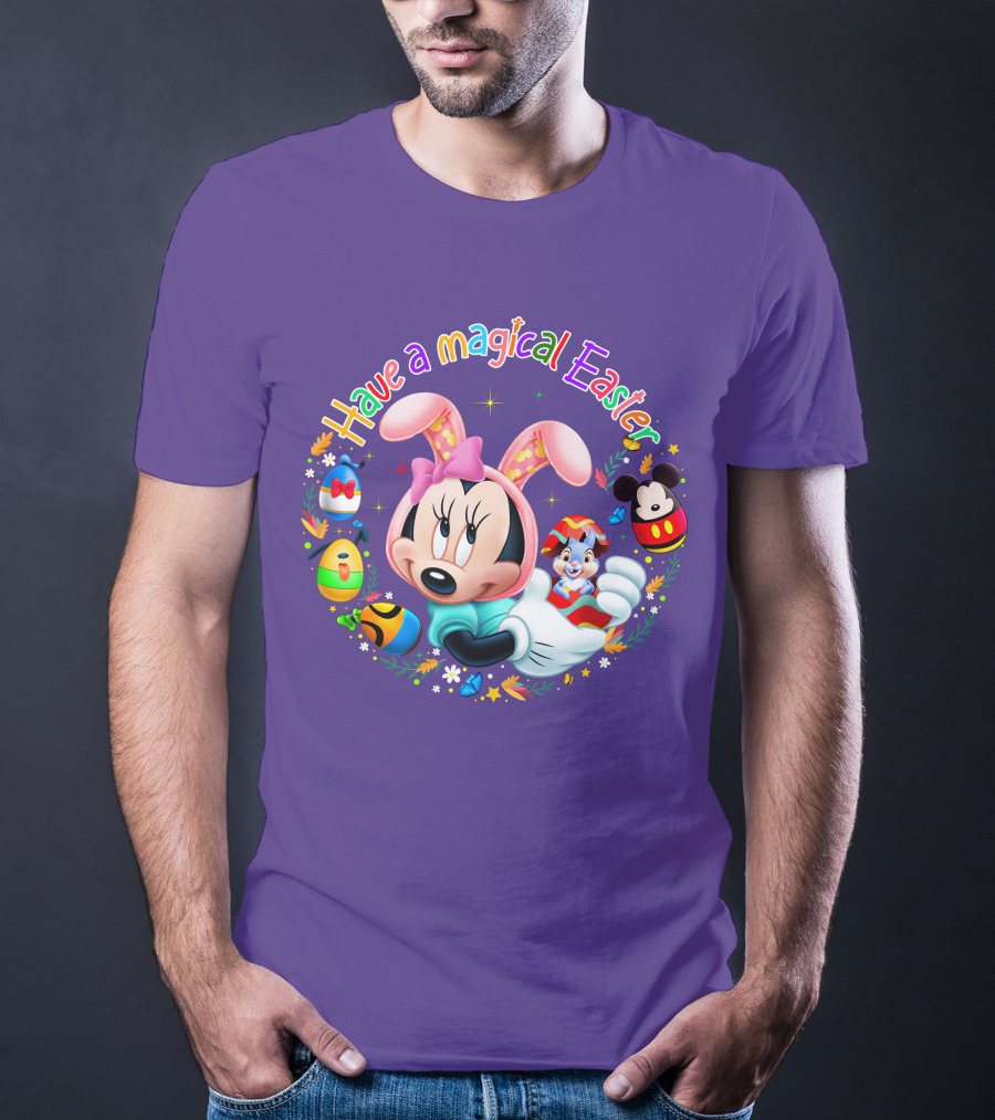 Minnie Mouse Have A Magical Easter With Easter Eggs And Flowers T-Shirt