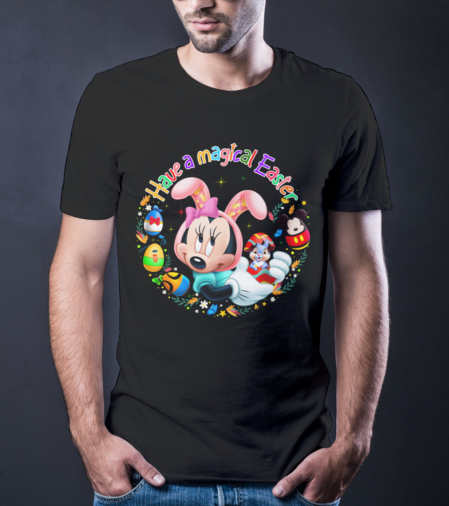 Have A Magical Easter Minnie Mouse With Easter Eggs And Bunny Ears T-Shirt