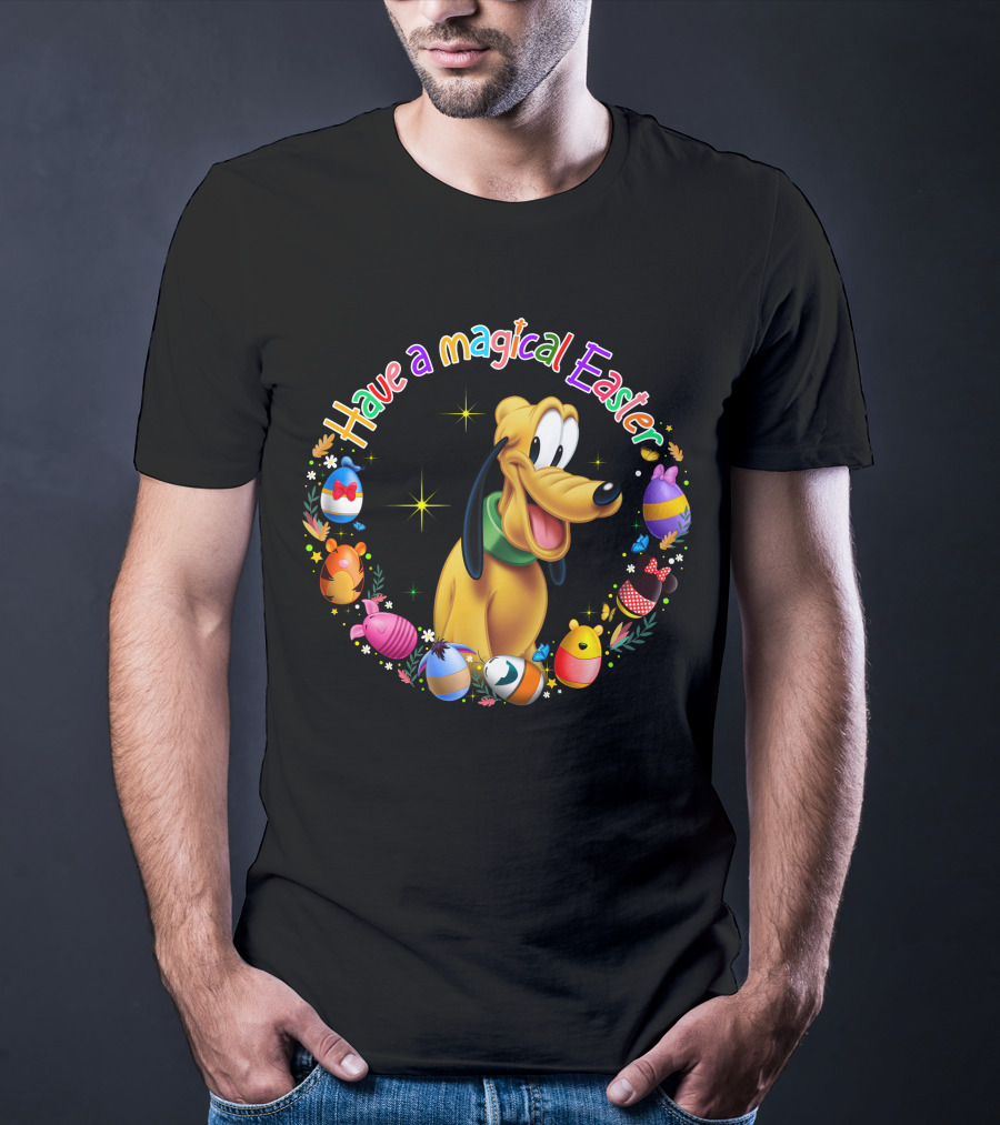 Have A Magical Easter Pluto Disney Holiday Celebration T-Shirt
