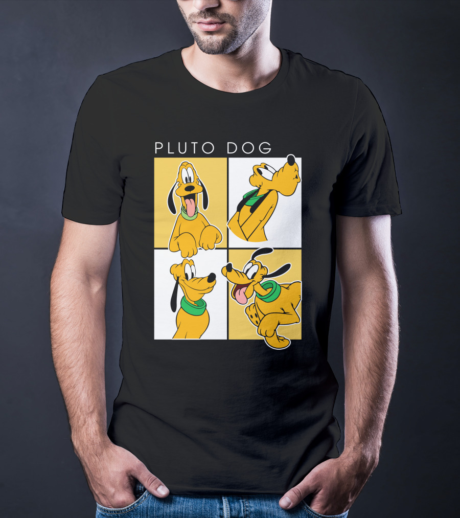 Pluto Dog Playful Expressions Collage T-Shirt