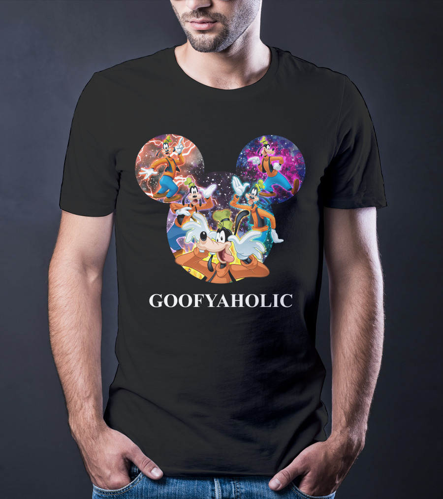 Goofyaholic Disney Goofy Cosmic Adventure In Mickey Mouse Ears T-Shirt