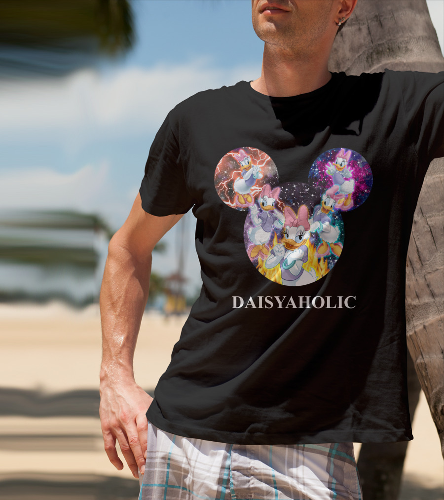 Daisy Daisyaholic Galaxy Flames Disney Mickey Ears T-Shirt