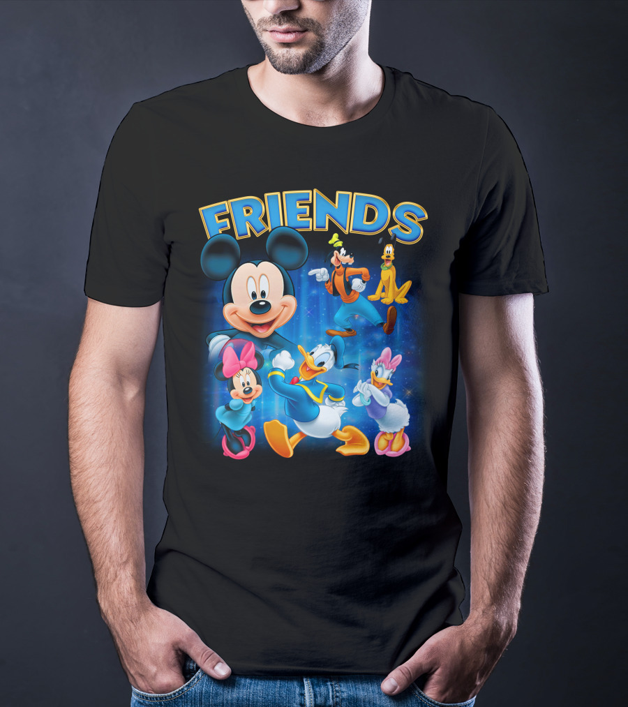 Mickey Mouse And Friends Disney Characters Mickey Mouse Donald Duck Daisy Duck Minnie Mouse Goofy Pluto T-Shirt