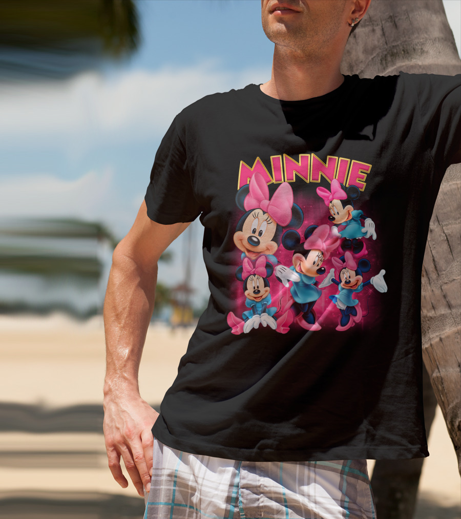 Minnie Mouse Pink And Blue Outfits With Bows T-Shirt