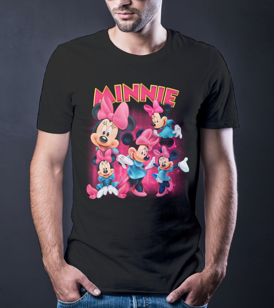 Minnie Mouse Pink And Blue Outfits With Bows T-Shirt