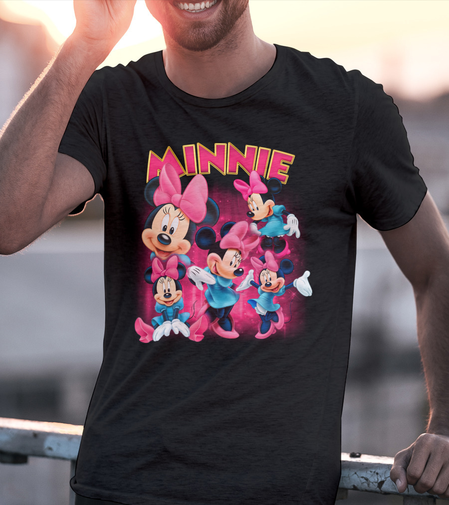 Minnie Mouse Pink And Blue Outfits With Bows T-Shirt
