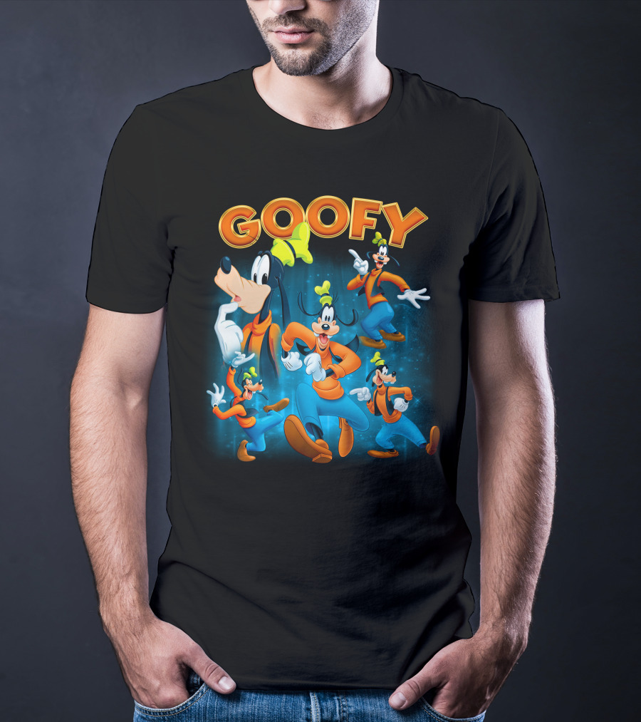 Goofy Classic Character Multiple Poses Dynamic Expressions T-Shirt