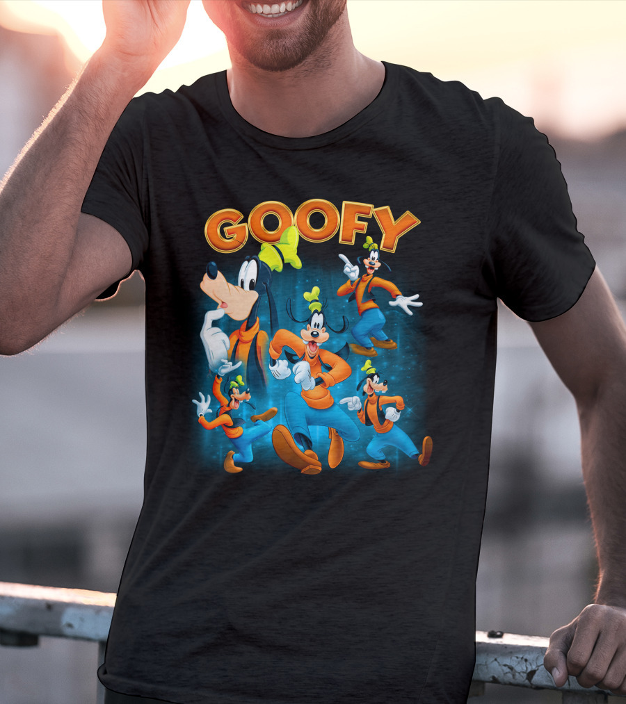 Goofy Classic Character Multiple Poses Dynamic Expressions T-Shirt