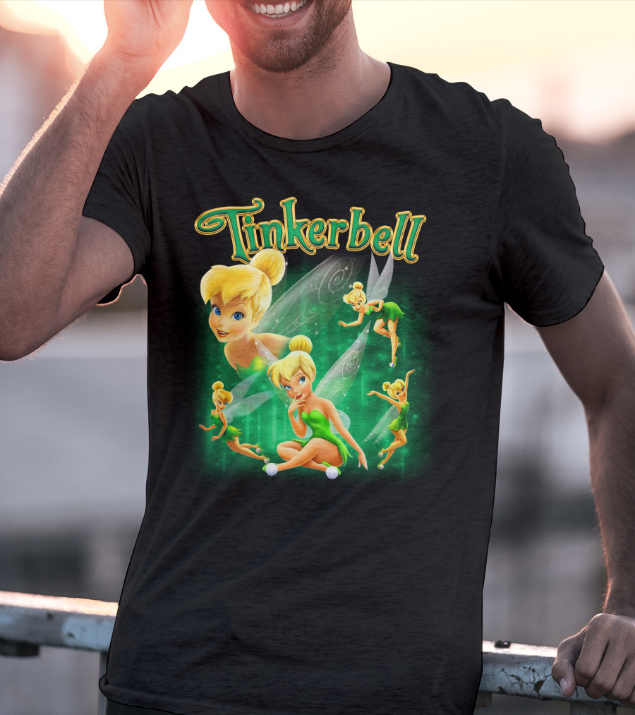 Tinkerbell Magical Green Fairy Poses And Expressions T-Shirt