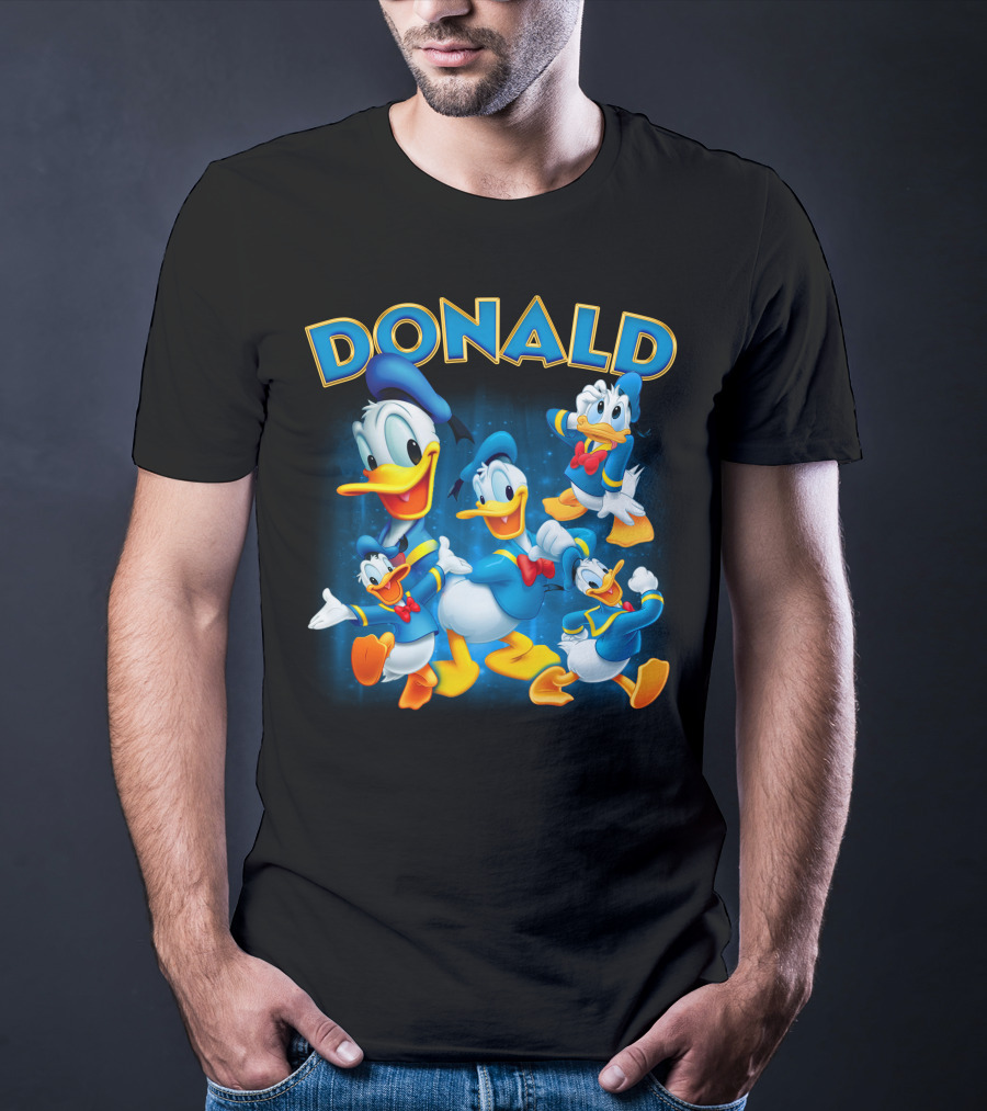 Donald Duck Blue Suit Yellow Duckling Cartoon Character Collection T-Shirt