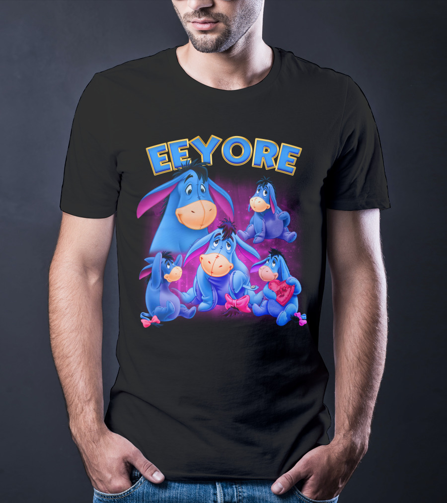 Eeyore Winnie The Pooh Characters Colorful Expressions T-Shirt