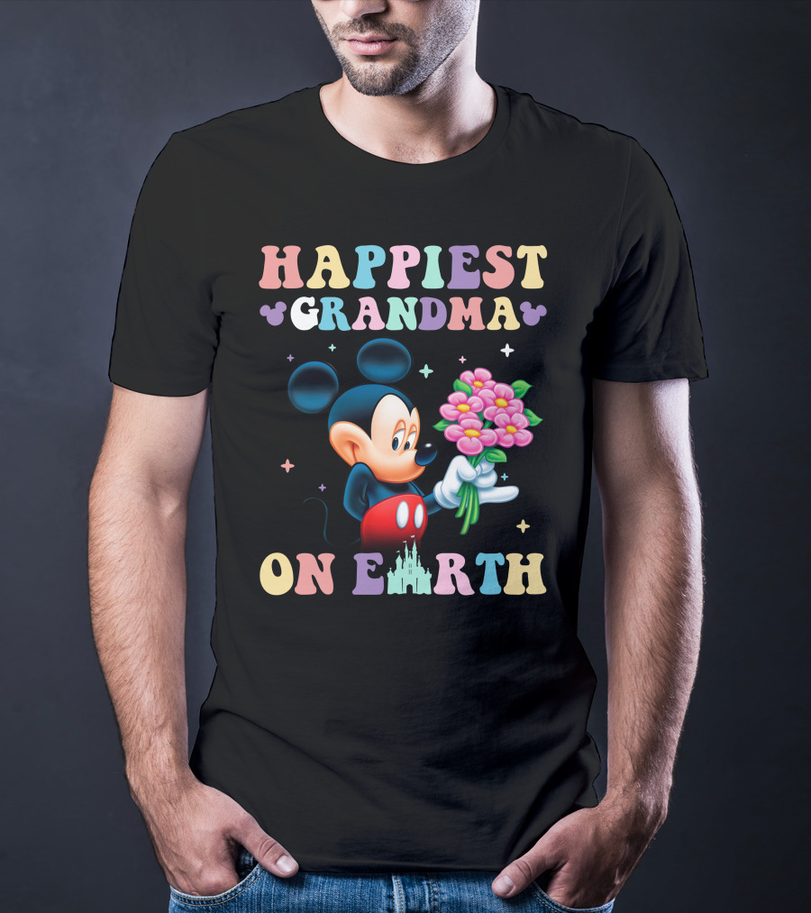 Happiest Grandma On Earth Mickey Mouse T-Shirt