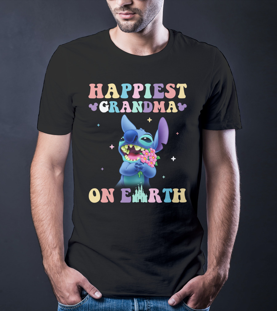 Happiest Grandma On Earth Stitch Disney T-Shirt