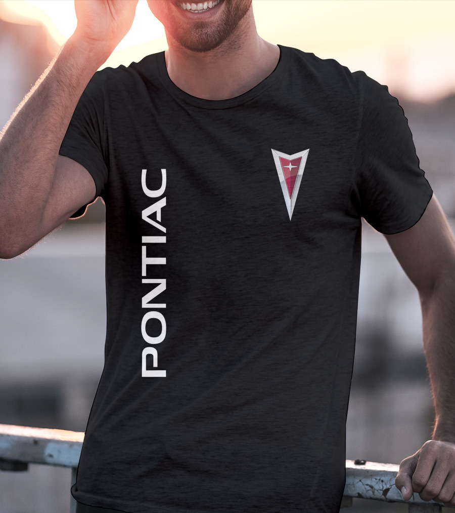 Pontiac Vertical Text With Classic Arrowhead T-Shirt