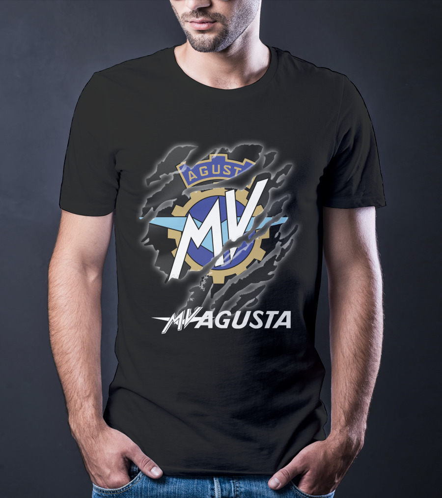 MV Agusta Emblem With Scratch Effect T-Shirt