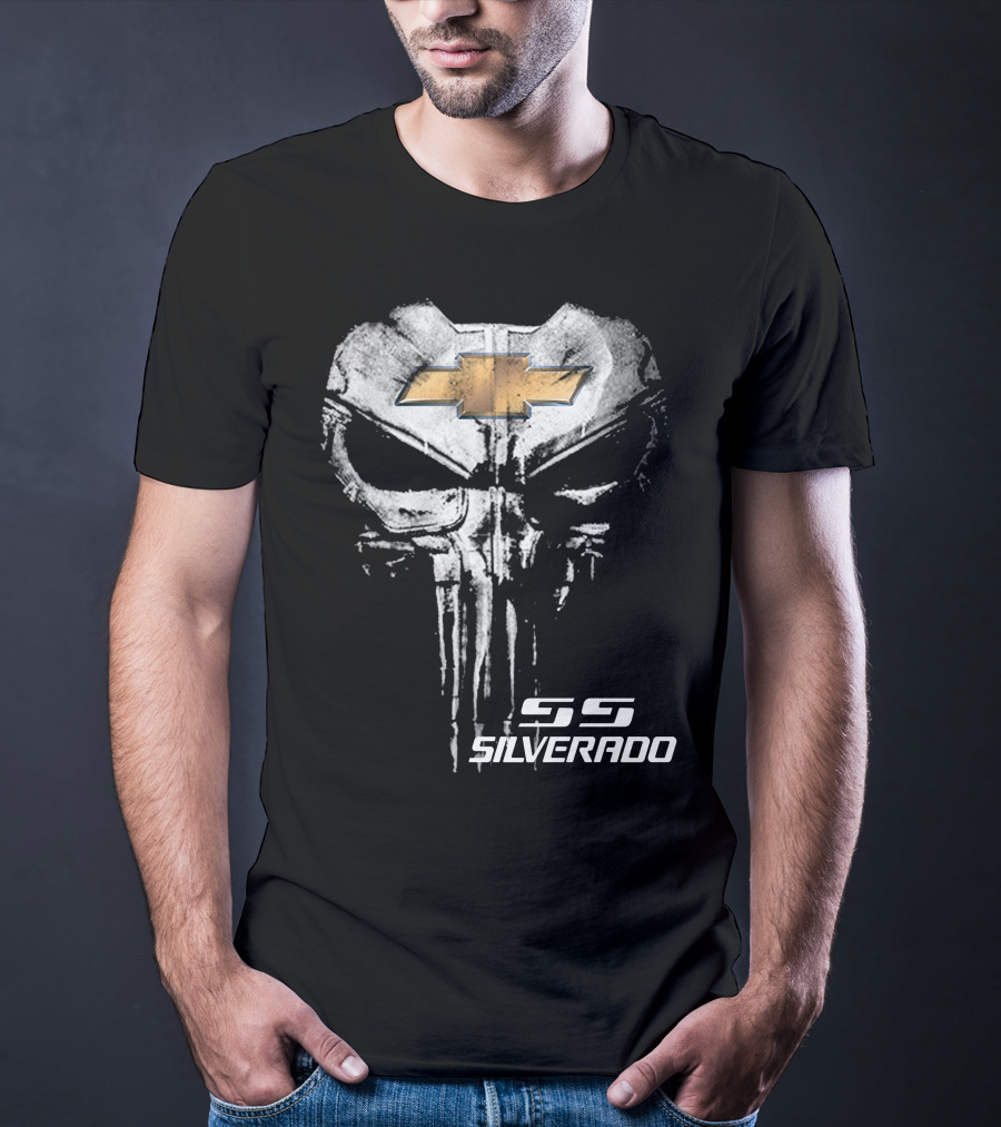 Chevrolet Logo Skull Art SS Silverado T-Shirt