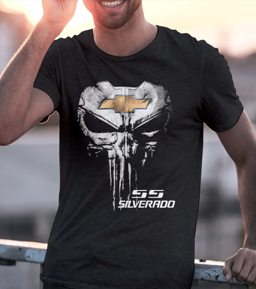 Chevrolet Logo Skull Art SS Silverado T-Shirt
