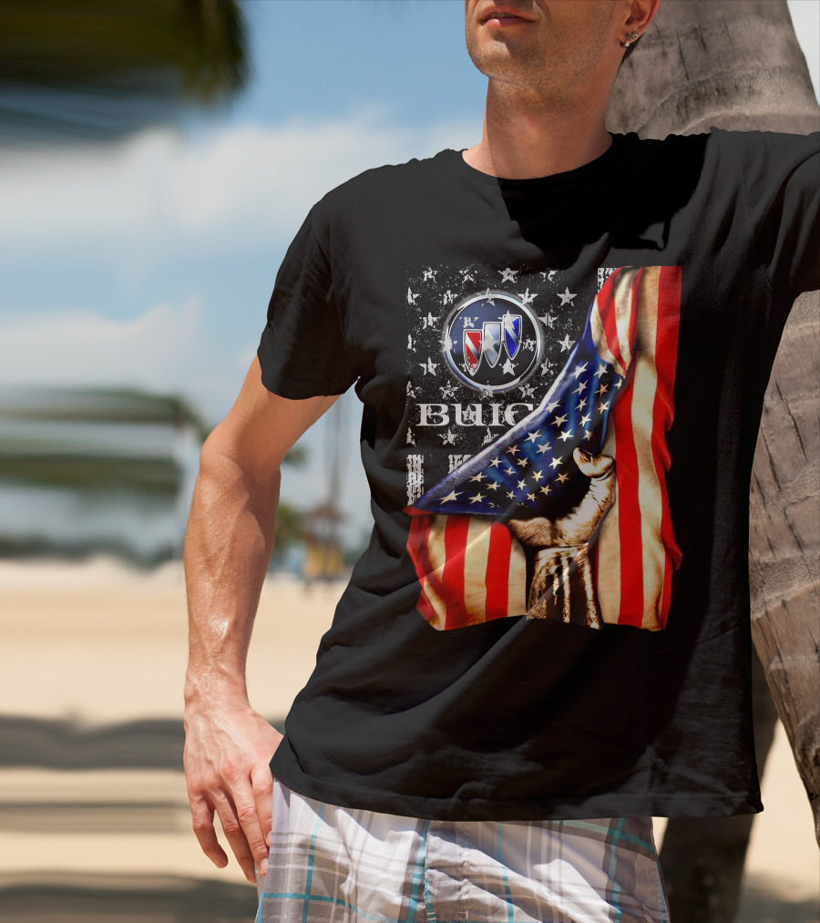 BUICK American Flag Hand Grasp T-Shirt