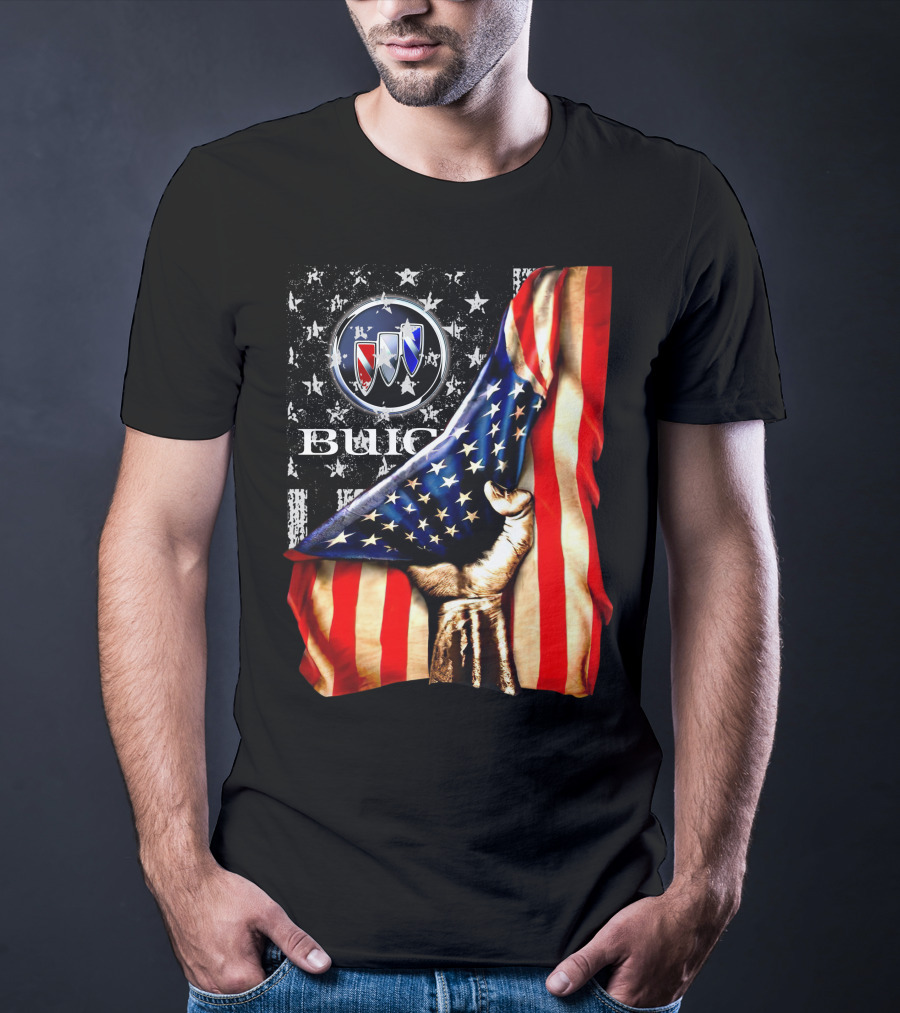 BUICK American Flag Hand Grasp T-Shirt