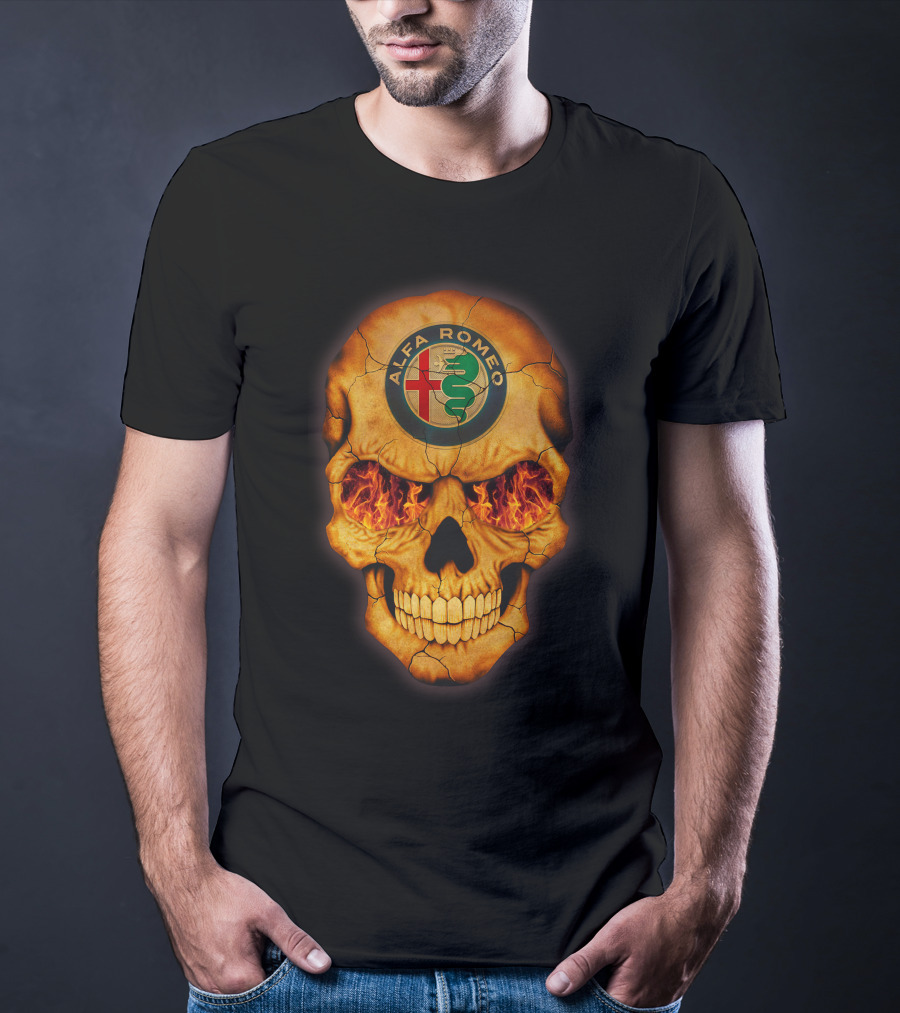 Alfa Romeo Flaming Skull T-Shirt