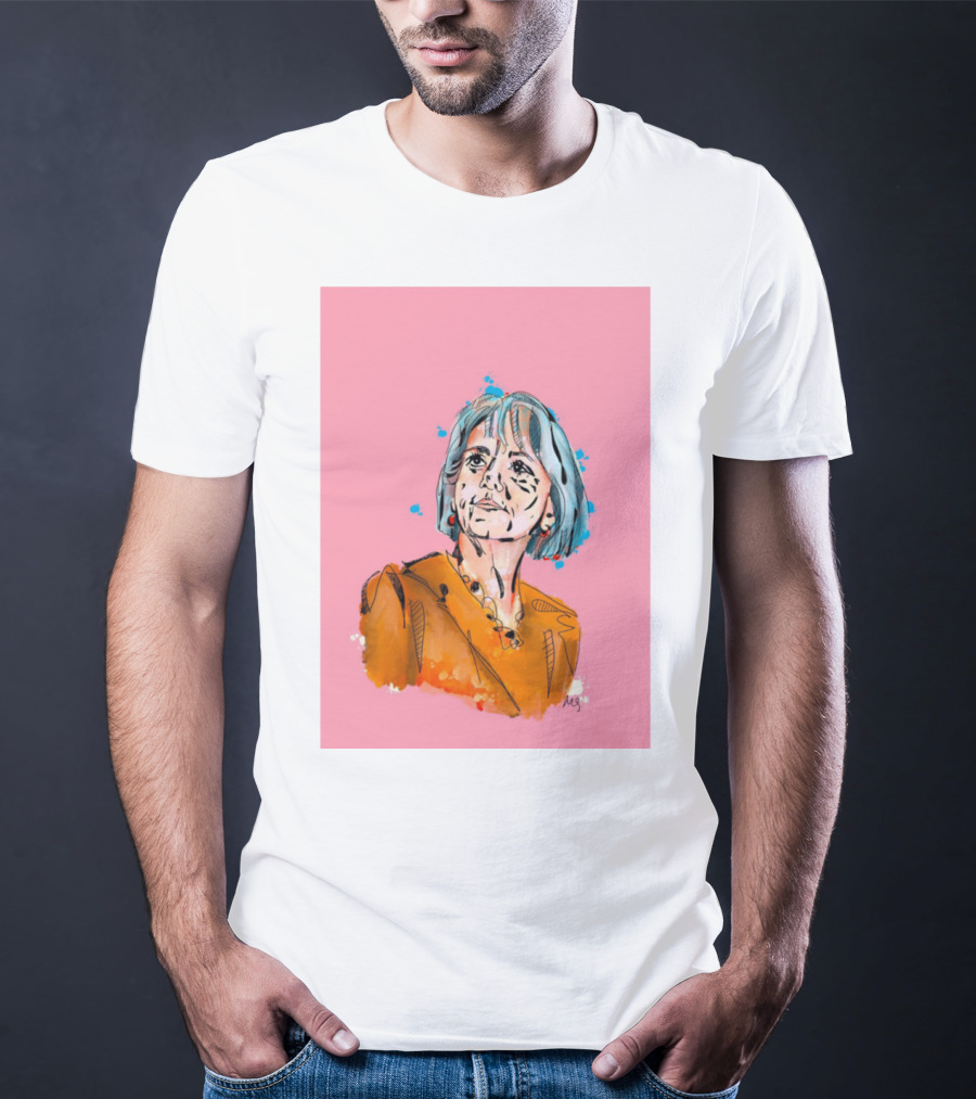Bonnie Henry Vibrant Portrait On Pink Background T-Shirt