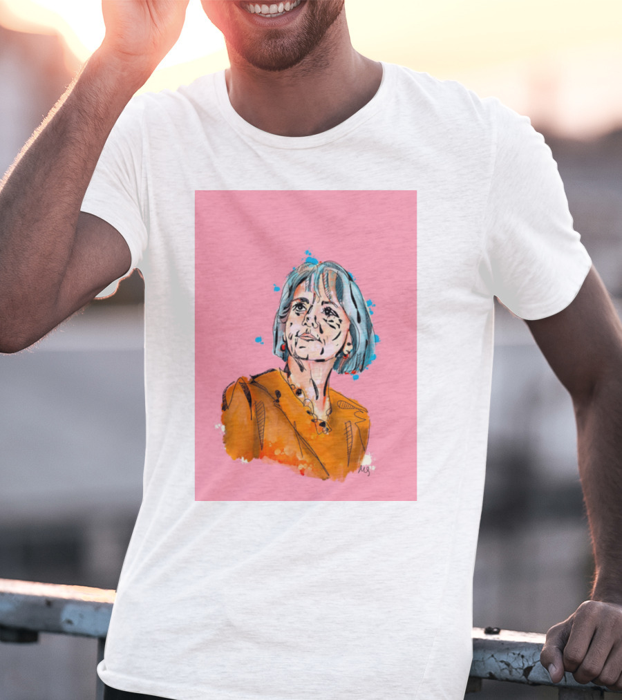 Bonnie Henry Vibrant Portrait On Pink Background T-Shirt