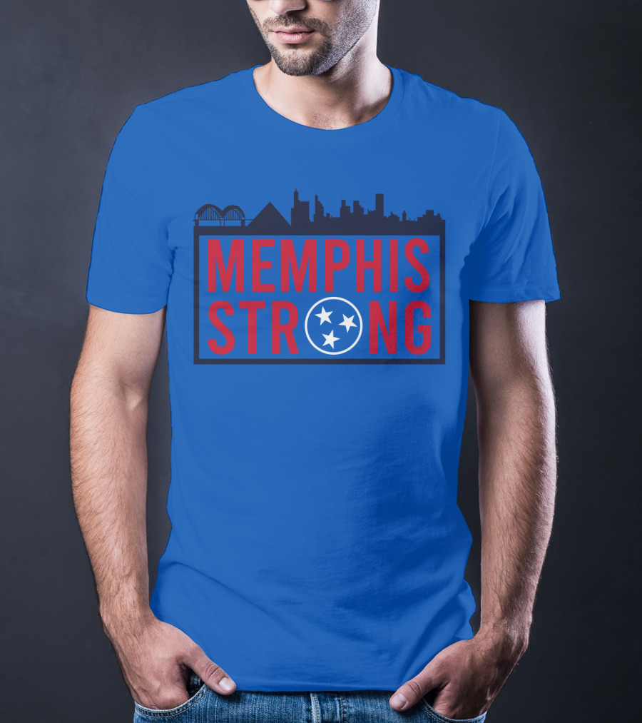 MEMPHIS STRONG Tennessee Skyline Three Stars T-Shirt