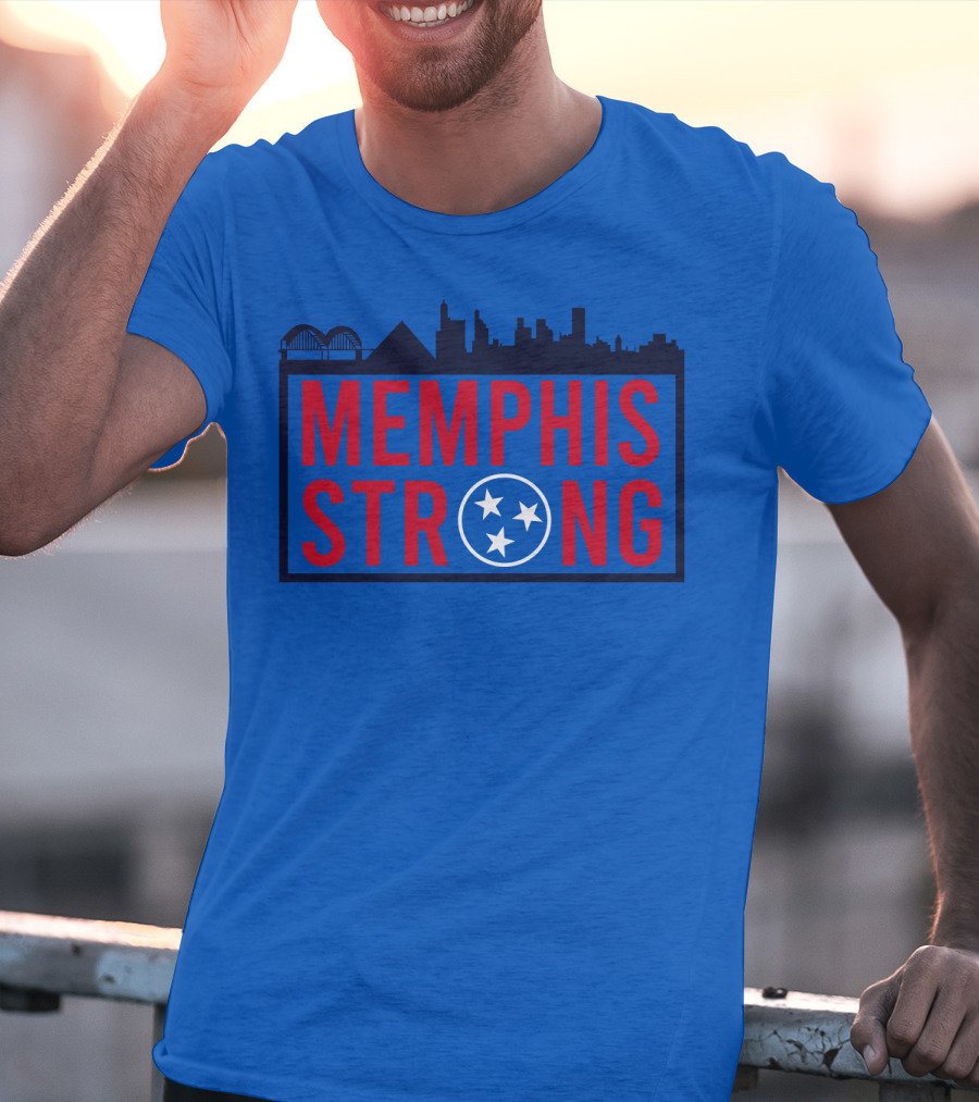 MEMPHIS STRONG Tennessee Skyline Three Stars T-Shirt
