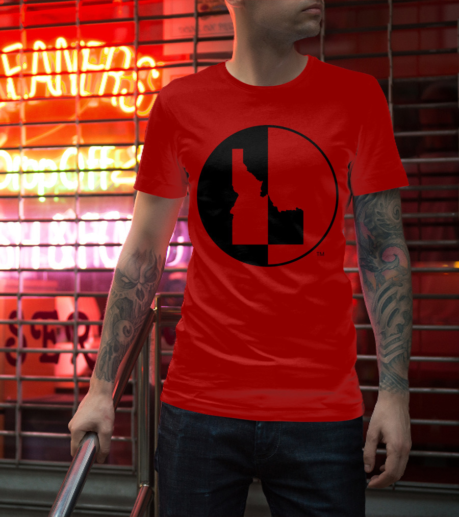 Idaho Allmade Red Black Split T-Shirt