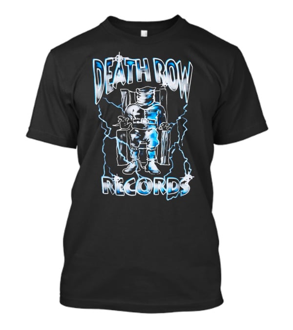 Death Row Records Electric Chair Icon With Blue Lightning Effects T-Shirt