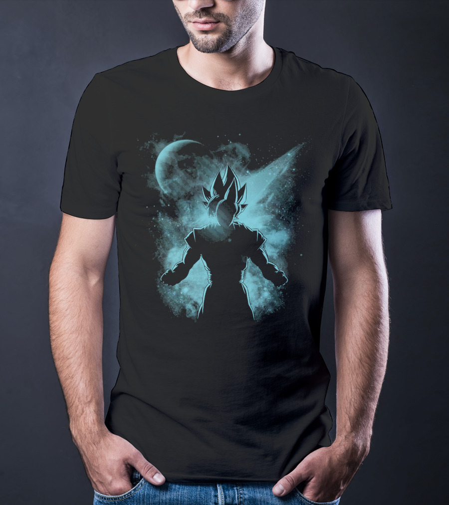 Super Saiyan Galaxy Aura Blue Level Mode T-Shirt
