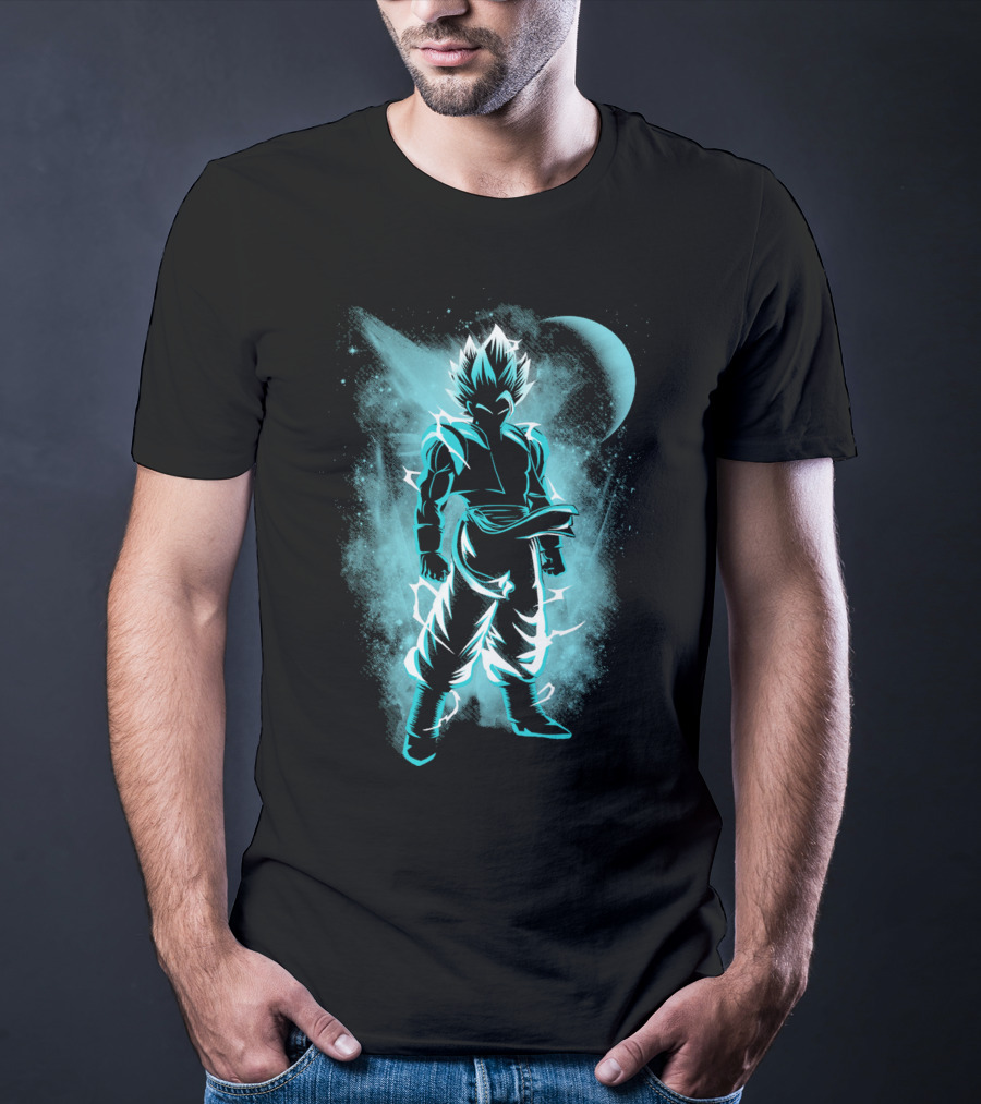 Fusion Warrior Super Saiyan Aura Moonlit Stance T-Shirt