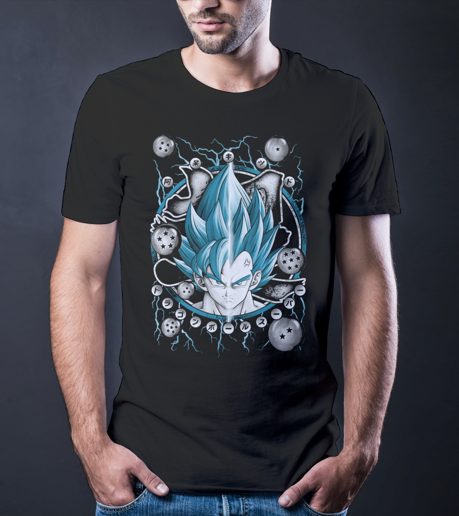 Goku X Vegeta Super Saiyan Blue Dragon Ball Z Kai Kenji T-Shirt
