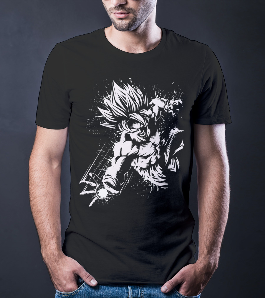 Super Saiyan Power Burst Action Attack T-Shirt