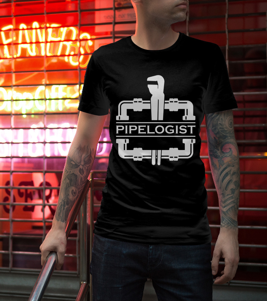 PIPELOGIST Pipe Wrench And Fittings T-Shirt