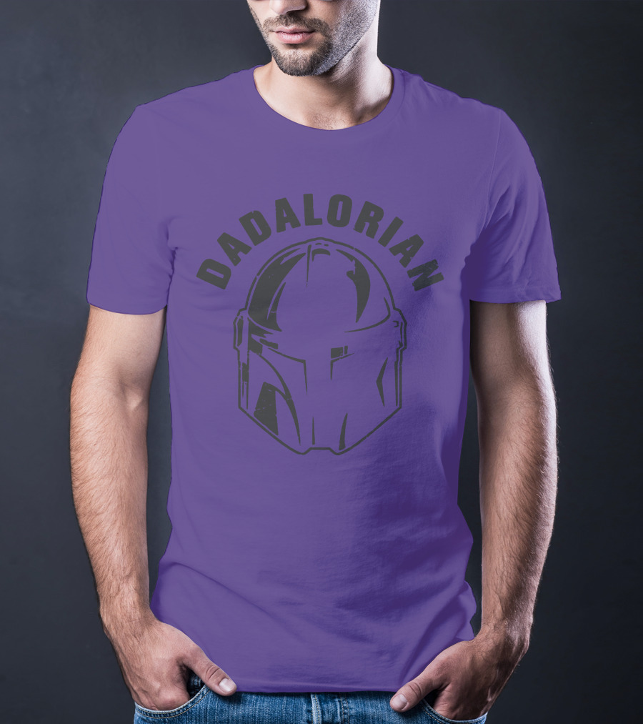Dadalorian Funny Family Daddy Lover Father's Day Mandalorian Helmet T-Shirt