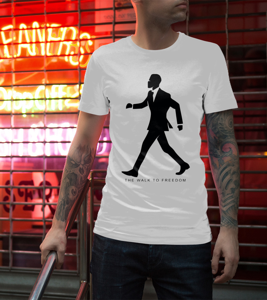 The Walk To Freedom Silhouette Figure In Motion T-Shirt