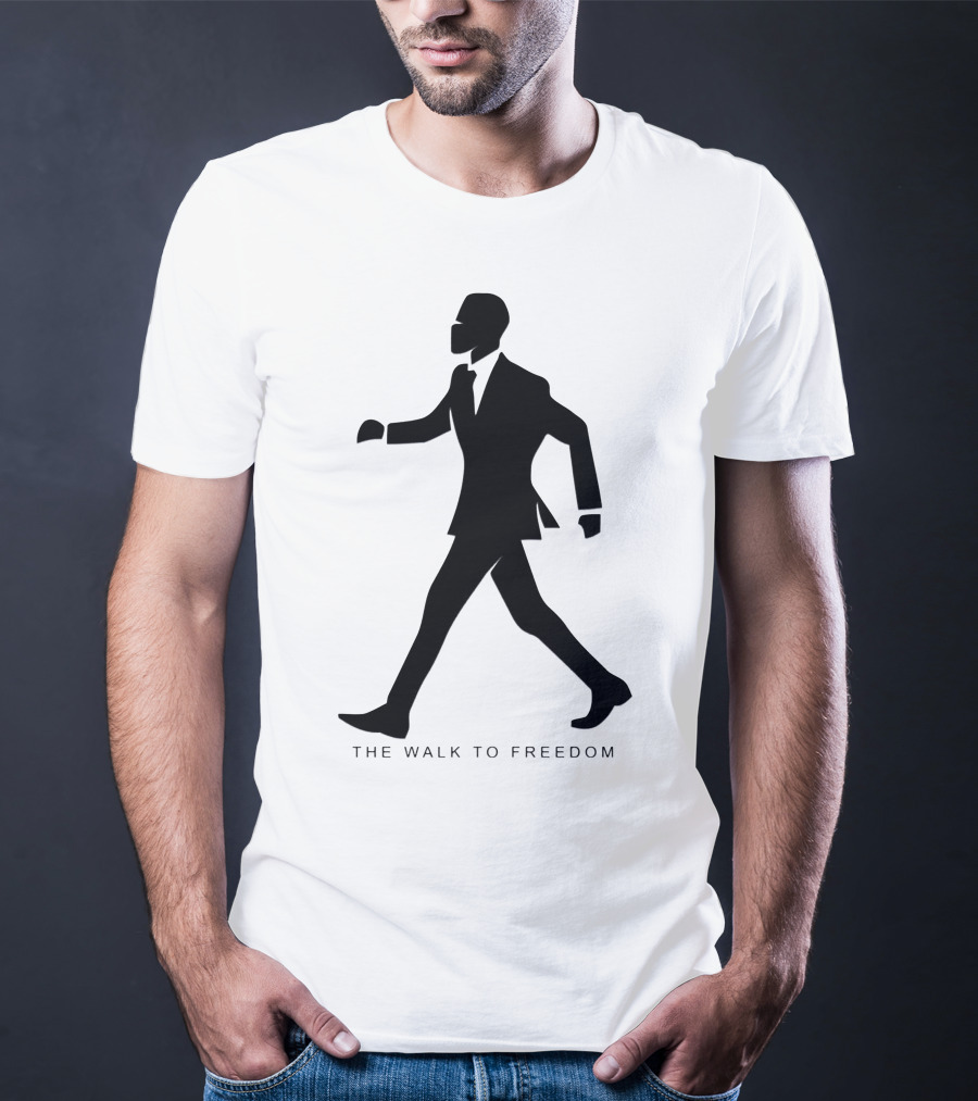 The Walk To Freedom Silhouette Figure In Motion T-Shirt