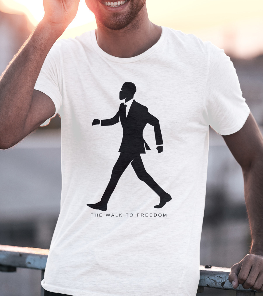 The Walk To Freedom Silhouette Figure In Motion T-Shirt