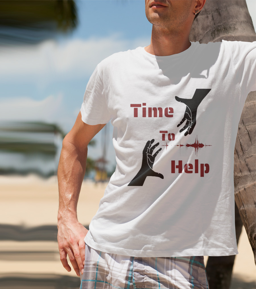 Time To Help Turkey Aid Hands And Heartbeat T-Shirt
