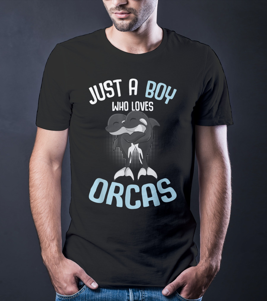 Just A Boy Who Loves Orcas T-Shirt