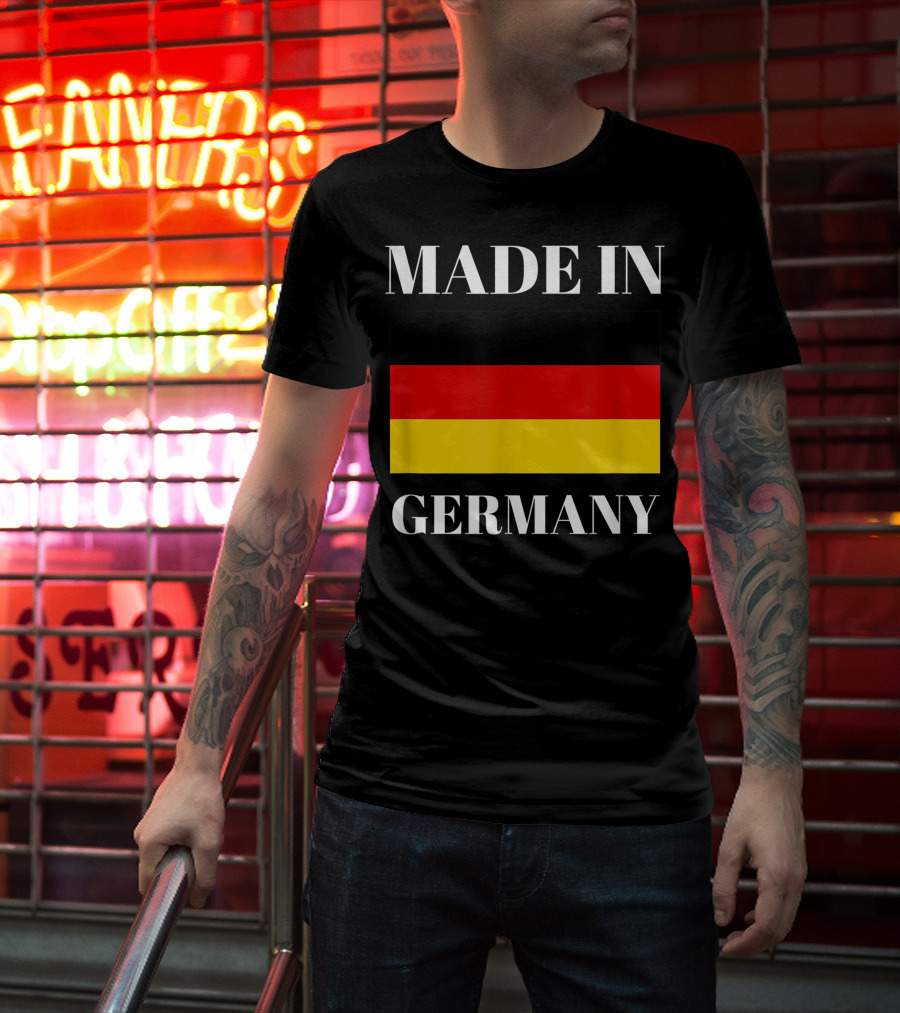 Made In Germany Flag Design Born In Germany Gift German Gift T-Shirt