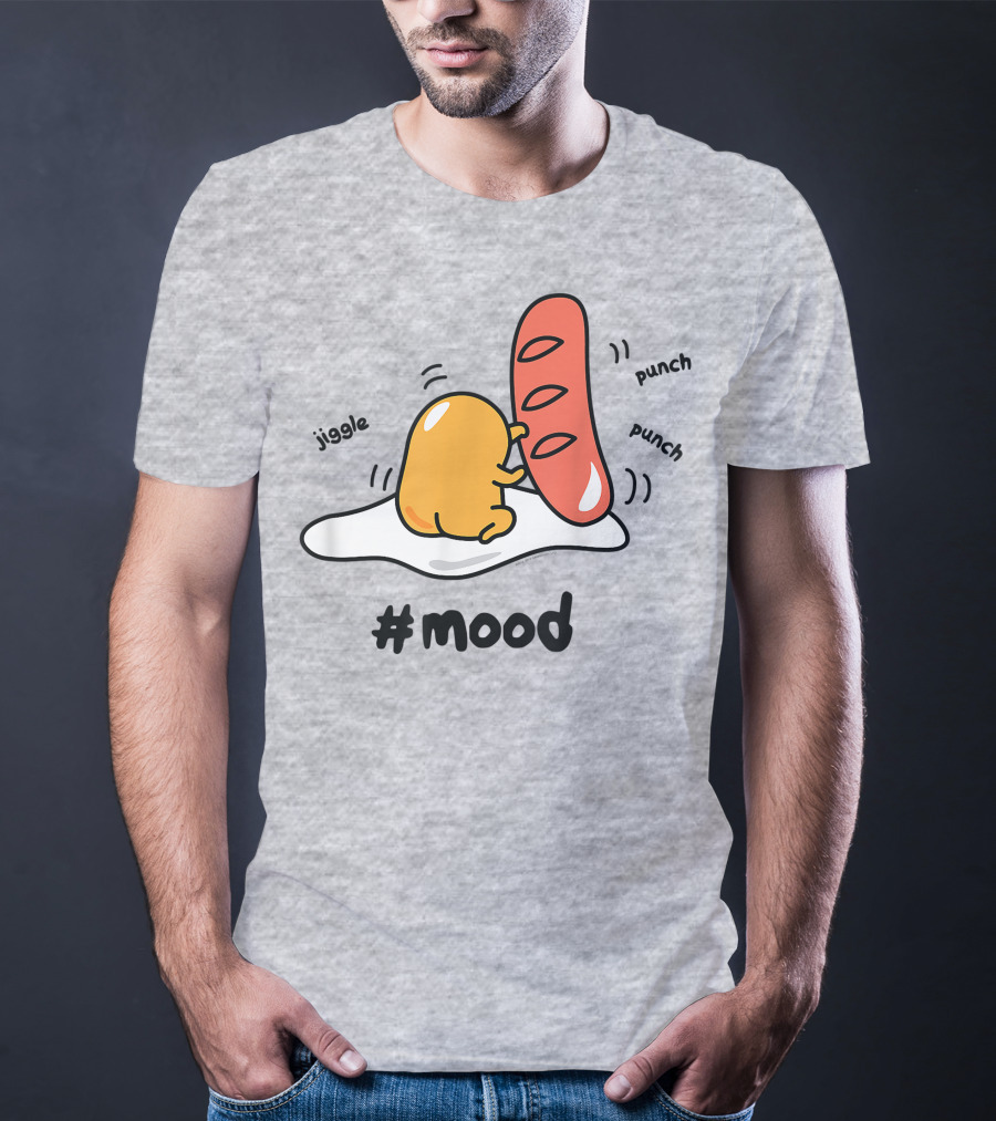Gudetama Jiggle Punch Punch Hot Dog #Mood T-Shirt