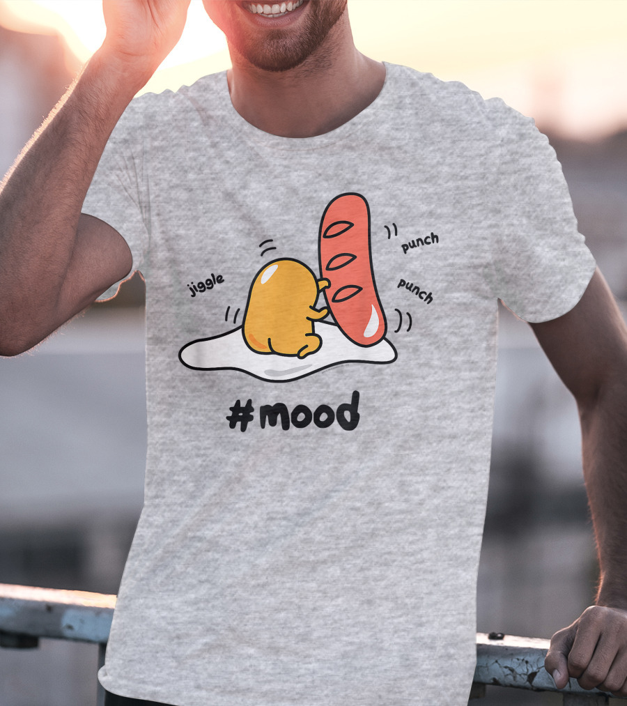 Gudetama Jiggle Punch Punch Hot Dog #Mood T-Shirt
