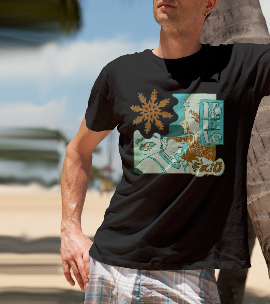 Feid Nieve White Snowflake T-Shirt