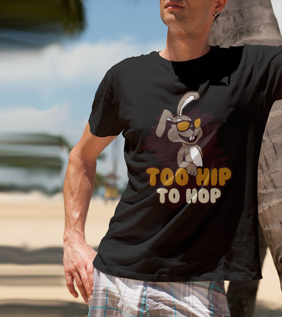 Too Hip To Hop Rabbit With Sunglasses T-Shirt