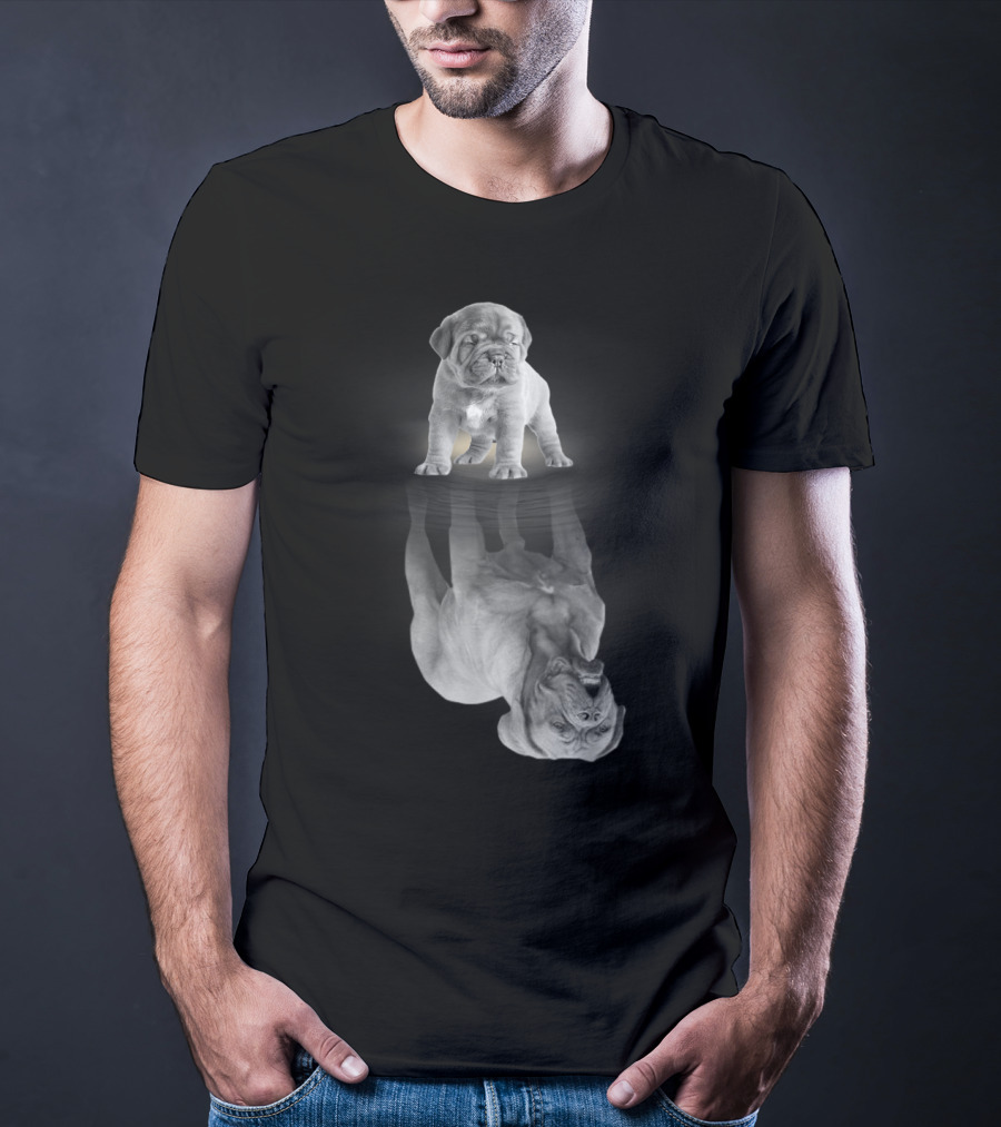 Dogue De Bordeaux Puppy Reflection Art Dogue De Bordeaux Mother Dogue De Bordeaux Dog T-Shirt