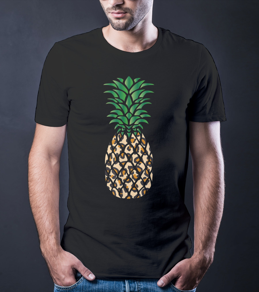 Cheetah Print Pineapple Fun Tropical T-Shirt