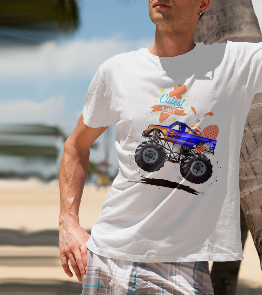 Cutest Easter Bunny Monster Truck Egg Hunt Adventure T-Shirt